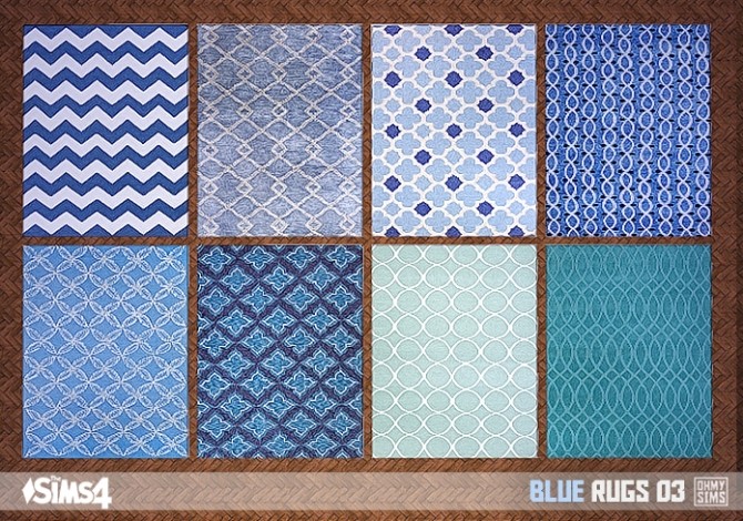 Sims 4 Blue rugs 03 at Oh My Sims 4