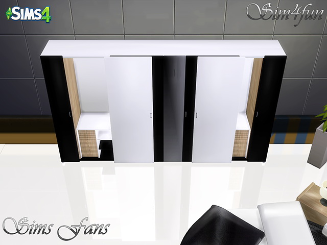 Sims 4 Round bed and Dresser by Sim4fun at Sims Fans