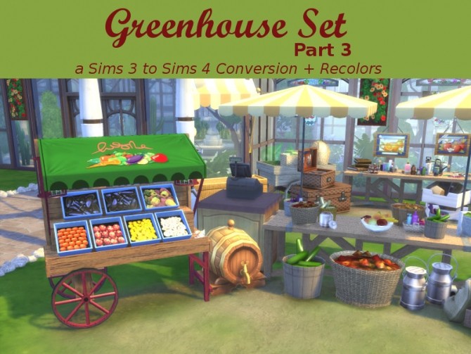 Sims 4 Greenhouse Set  Part 3 at Leander Belgraves