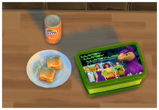 Sims 4 Simlish Movie and TV Show Lunchboxes for Kids at SimDoughnut