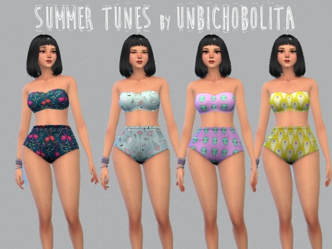 Sims 4 Summer tunes bikini at Un bichobolita