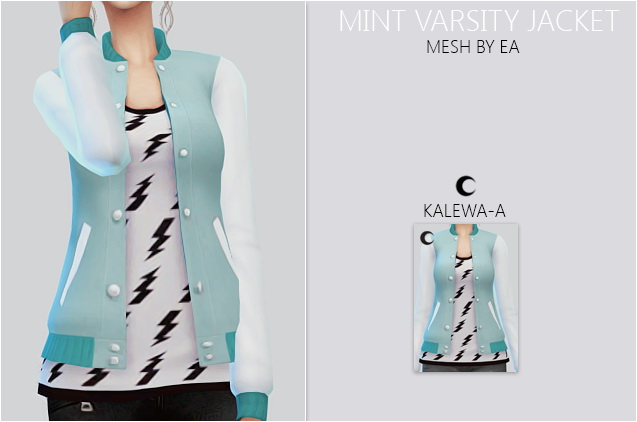 Sims 4 Varsity Jacket at Kalewa a