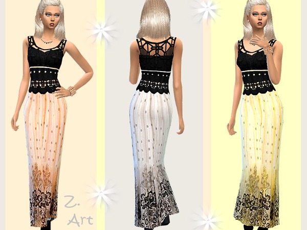 Sims 4 Summer Allure dress by Zuckerschnute20 at TSR