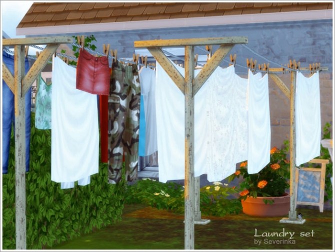 Sims 4 Laundry set at Sims by Severinka