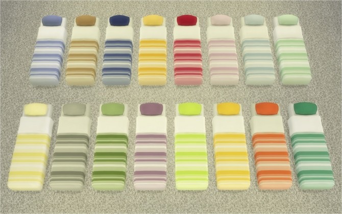 Sims 4 Mattresses for Bed Frames with Stripes at Veranka