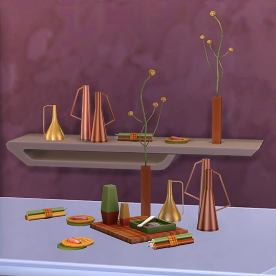 Sims 4 Contemporary Breakfast Set at Soloriya