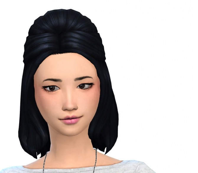 Sims 4 Kiara Downy Hair Less Poofy Edit at Nyloa