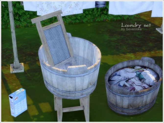 Sims 4 Laundry set at Sims by Severinka