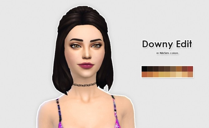 Sims 4 Kiara24 Downy Hair & Nyloa Downy Hair Edit at ELLESMEA
