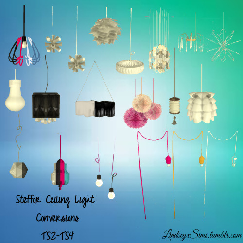 Sims 4 Steffors ceiling light conversions at LindseyxSims