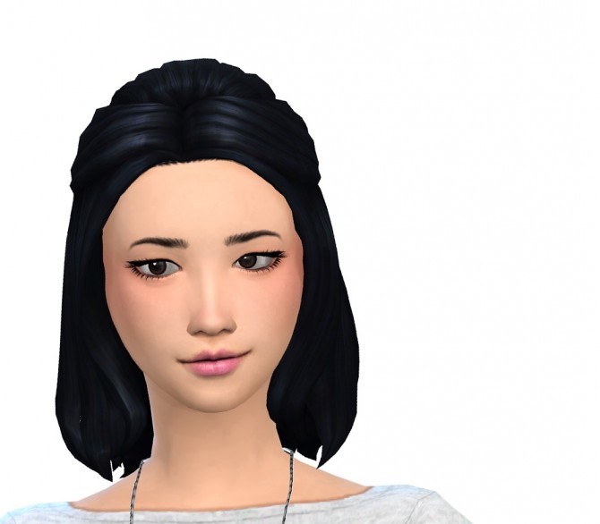 Sims 4 Kiara Downy Hair Less Poofy Edit at Nyloa