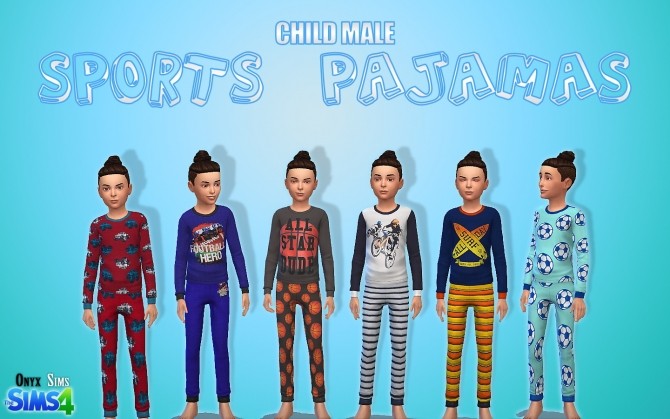 Sims 4 Child Male Sports Pajamas at Onyx Sims
