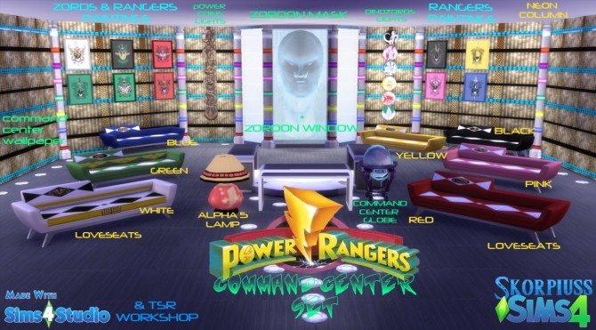 Sims 4 Power Rangers objects at Skorpiusss4