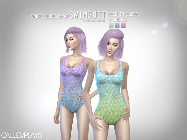 Sims 4 Ombre Bubblewrap Swimsuit by Callie V at TSR