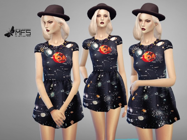 Sims 4 MFS Cosmo Dress by MissFortune at TSR