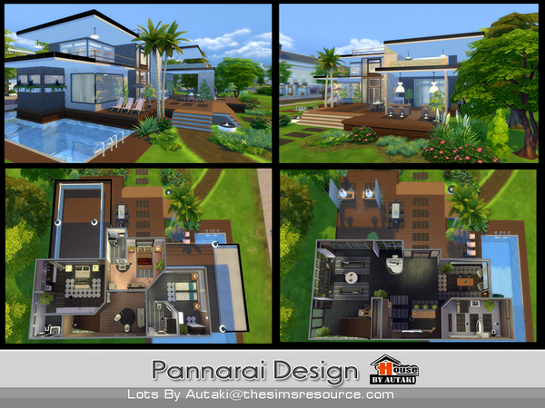 Sims 4 Pannarai Design house by autaki at TSR