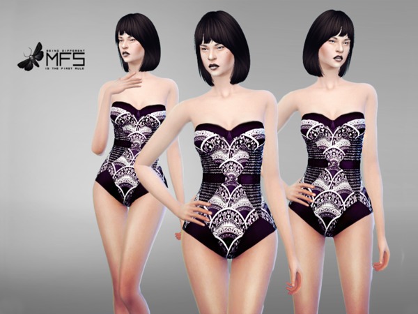 Sims 4 MFS Ginevra Bodysuit by MissFortune at TSR