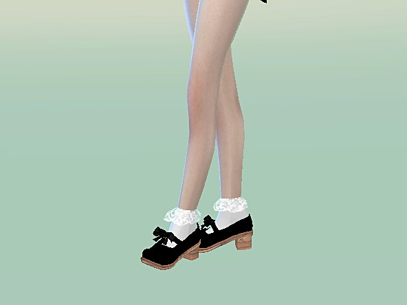 Sims 4 Ribbon mary jane shoes at Marigold