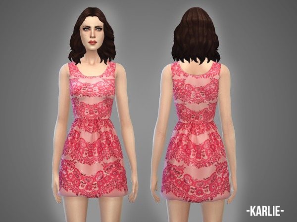 Sims 4 Karlie dress by April at TSR