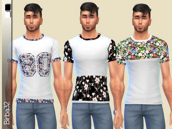 Tropical Flowers for males by Birba32 at TSR » Sims 4 Updates