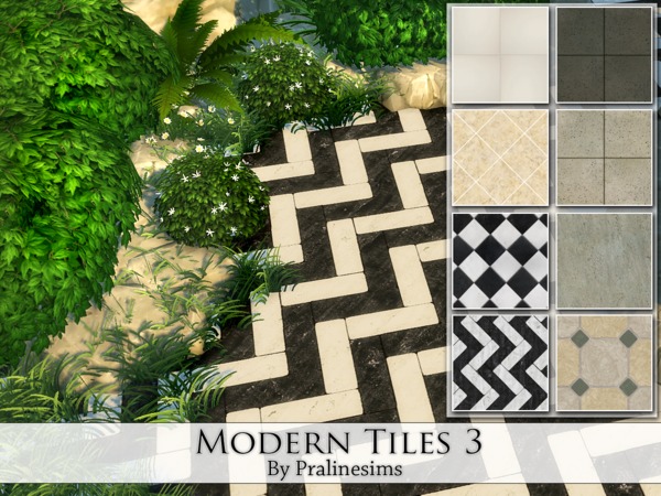 Sims 4 Modern Tiles 3 by Pralinesims at TSR