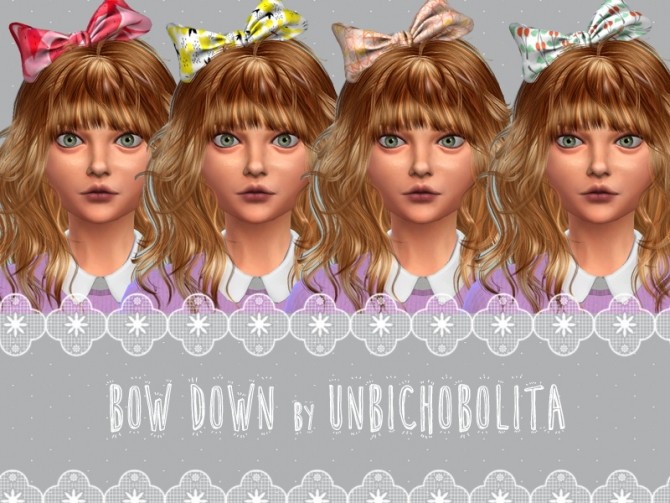Sims 4 Bow down headband recolors at Un bichobolita