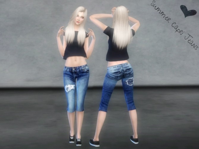 Sims 4 Summer Capri Jeans at bbs4