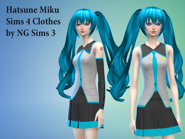 Sims 4 Hatsune Miku at NG Sims3