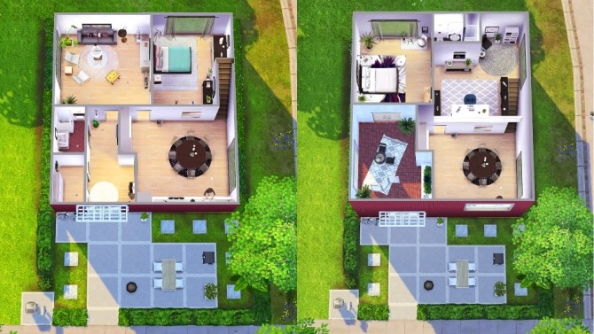 Sims 4 Red Box House at Jenba Sims