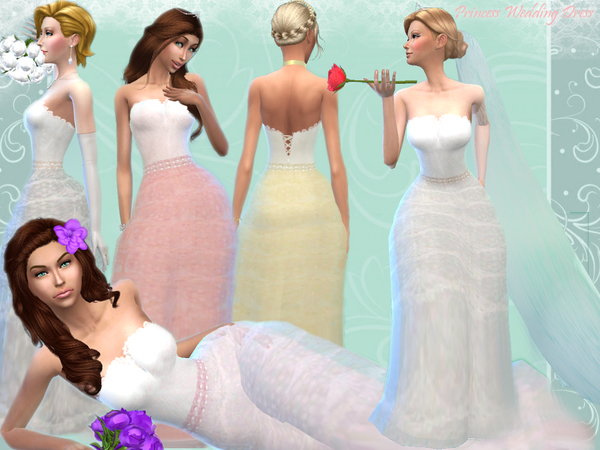 Sims 4 Princess Wedding Dress Collection by alin2 at TSR