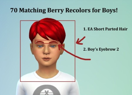 70 Matching Berry Recolors for Boys at The Simsperience