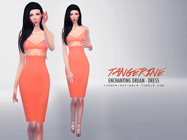 Sims 4 Enchanting Dream Dress by tangerine at Sims Fans