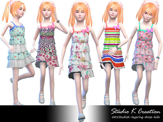 Sims 4 Layering dress for kids at Studio K Creation