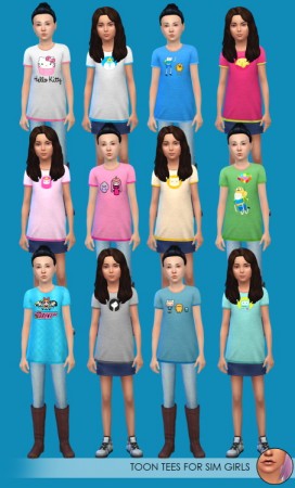 Toon tees & off shoulder tops at Erica Loves Sims