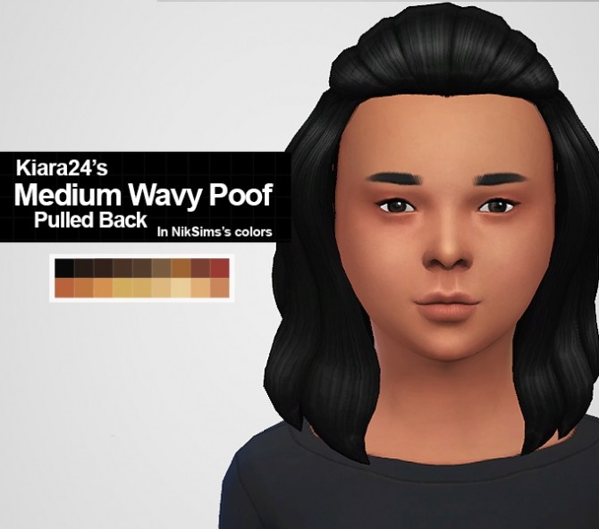 Sims 4 KIARA24′S SERENITY & MED WAVY POOF HAIR retextures at MintyOwls