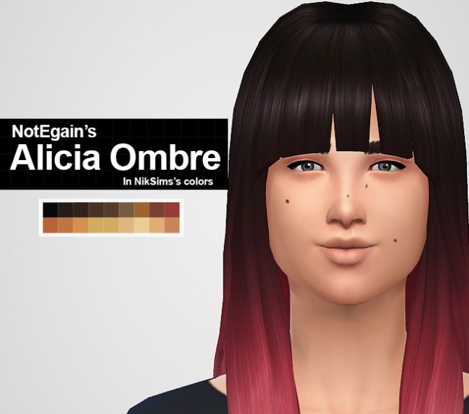 Sims 4 NOTEGAIN′S ALICIA & ALICIA OMBRE HAIRS at MintyOwls