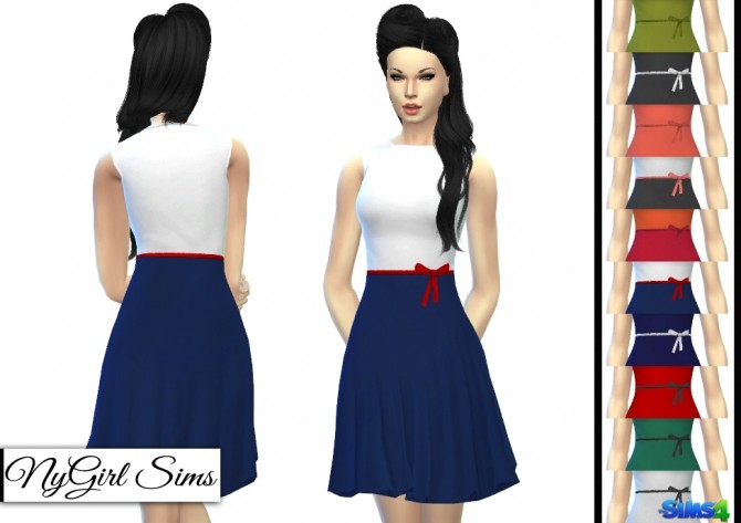 Sims 4 Vintage Style Flare Dress at NyGirl Sims