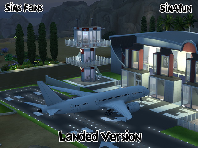 Sims 4 Boeing 787 Landing and Landed version by Sim4fun at Sims Fans