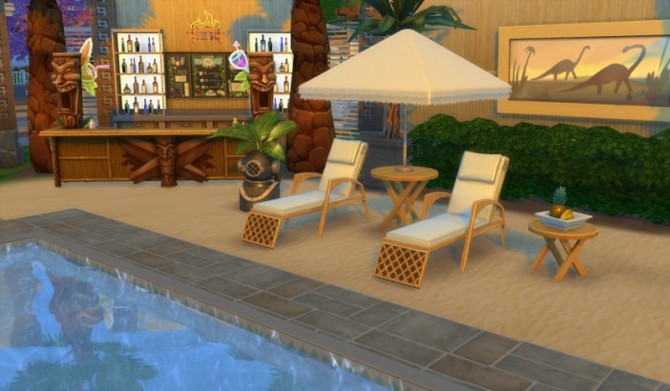 Sims 4 Beach Living Outdoor Set at Leander Belgraves