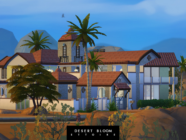 Sims 4 Desert Bloom mansion by Ettoire at TSR