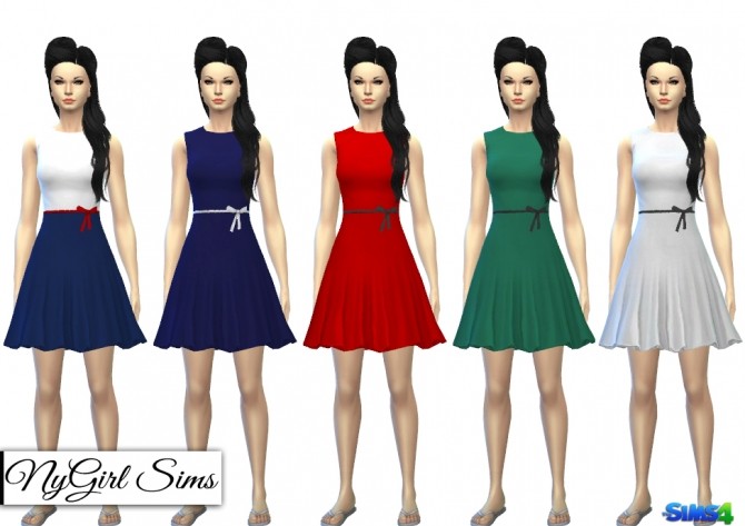 Sims 4 Vintage Style Flare Dress at NyGirl Sims