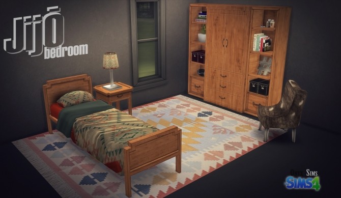 Sims 4 Jijō Bedroom Set by Kiara Rawks at Onyx Sims