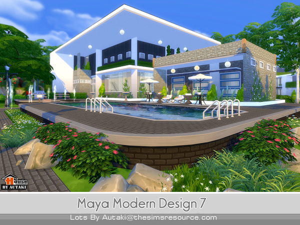 Sims 4 Maya Modern Design 7 by autaki at TSR
