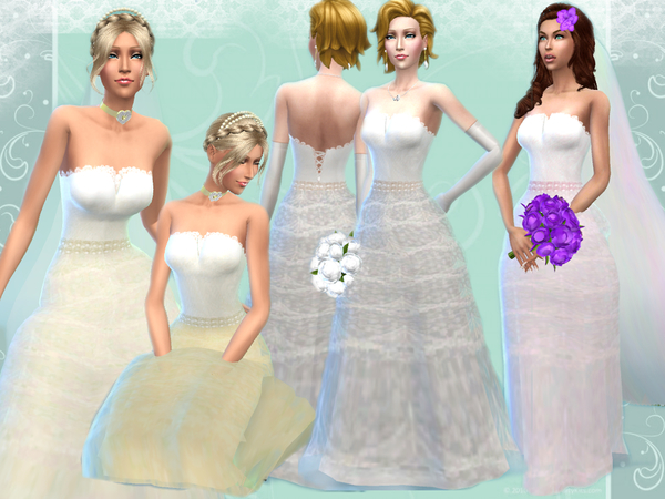 Sims 4 Princess Wedding Dress Collection by alin2 at TSR