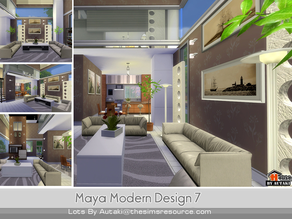Sims 4 Maya Modern Design 7 by autaki at TSR