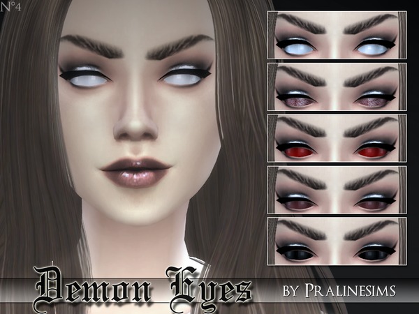 Sims 4 Demon Eyes by Pralinesims at TSR