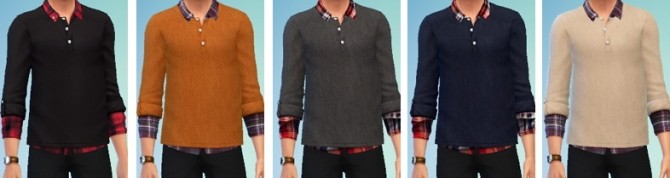 Sims 4 Plaid Layered Sweaters at Marvin Sims
