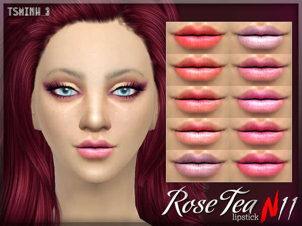Sims 4 Rose Tea Lipstick by tsminh 3 at TSR