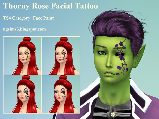 Sims 4 Thorny Rose Tattoo at NG Sims3