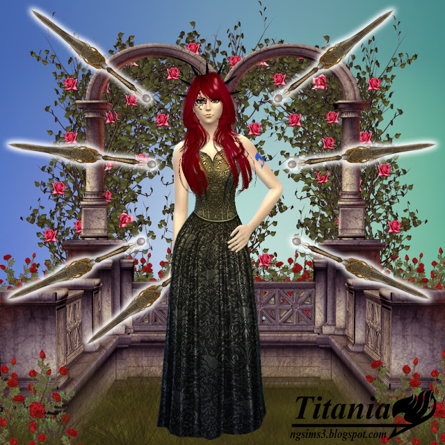 Sims 4 Titania (Erza Scarlet) at NG Sims3